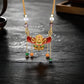 Peace and prosperity, flood of blessings 925 silver enameled gold-winged roc bird pendant