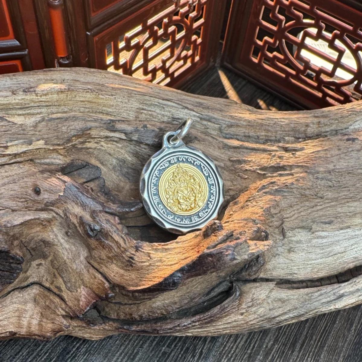 Inviting wealth and prosperity, warding off evil spirits and keeping you safe 925 Silver Yellow God of Wealth Necklace Pendant