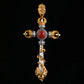 Ward off evil spirits, career success 925 Silver Wisdom Sword Inlaid Plate Bead Necklace Pendant