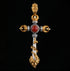 Ward off evil spirits, career success 925 Silver Wisdom Sword Inlaid Plate Bead Necklace Pendant