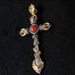 Ward off evil spirits, career success 925 Silver Wisdom Sword Inlaid Plate Bead Necklace Pendant