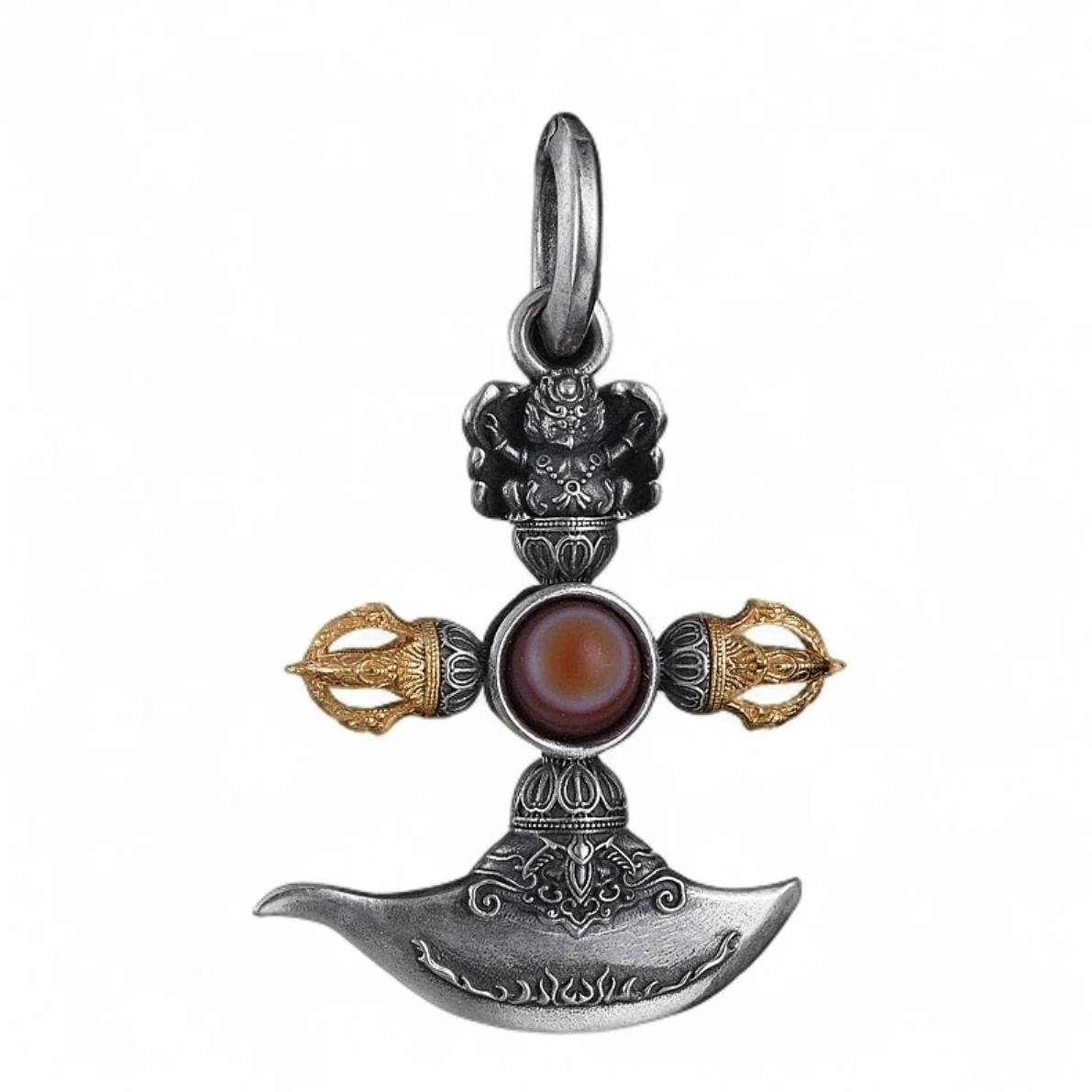 Ward off evil spirits to protect peace, good luck 925 silver products roc bird inlaid plate bead necklace pendant