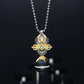 Auspicious peace, great prospects 925 silver roc goldfinch bird plate bead necklace pendant