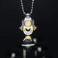 Auspicious peace, great prospects 925 silver roc goldfinch bird plate bead necklace pendant
