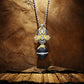 Auspicious peace, great prospects 925 silver roc goldfinch bird plate bead necklace pendant