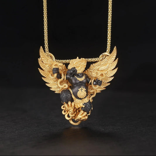 Blessing peace, career take off 925 silver products enamel color gold wing roc bird necklace pendant