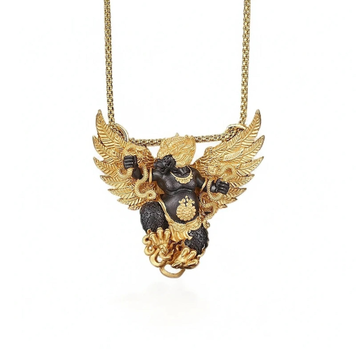 Blessing peace, career take off 925 silver products enamel color gold wing roc bird necklace pendant