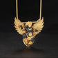 Blessing peace, career take off 925 silver products enamel color gold wing roc bird necklace pendant
