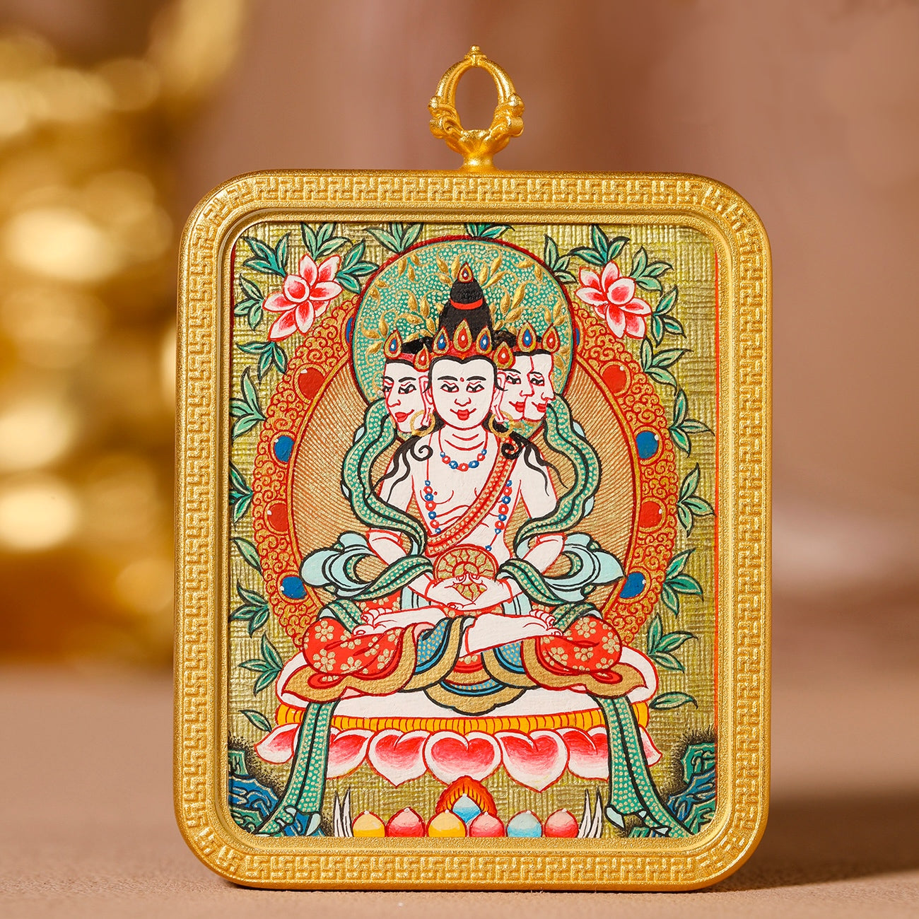 Hand-painted thangkas to protect good fortune and attract wealth.