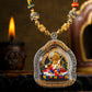 Jinhui Jucai - The Yellow God of Fortune Bestows Blessings, Positive Fortune, Pure Handmade Thangka Inviting Fortune Pendant