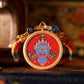 Coarse mineral sand contains blessings, auspicious heavenly mother pure hand-painted thangka pendant