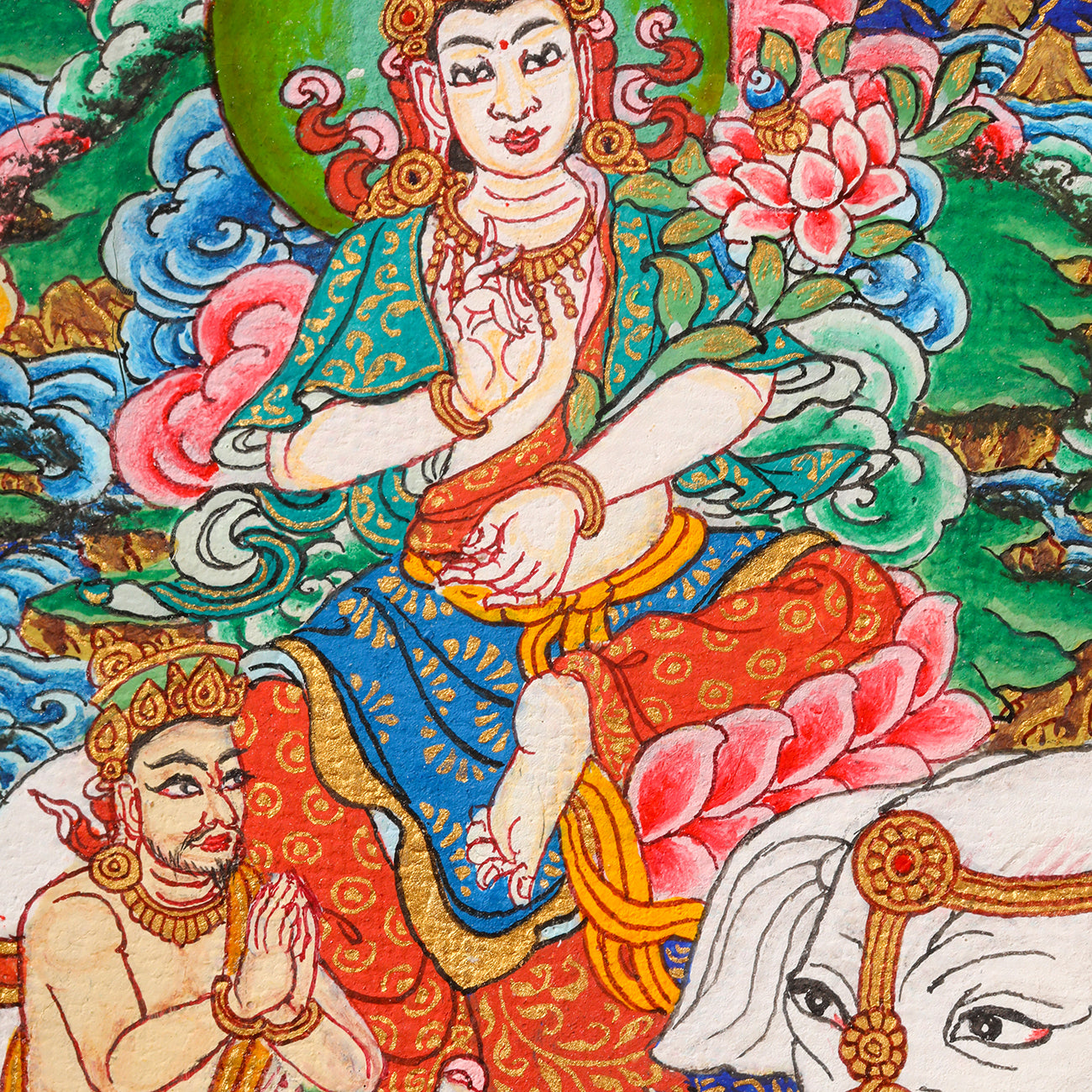Wonderful painting of Puxian, blessing of blessings, wisdom and good fortune, pure hand-painted thangka