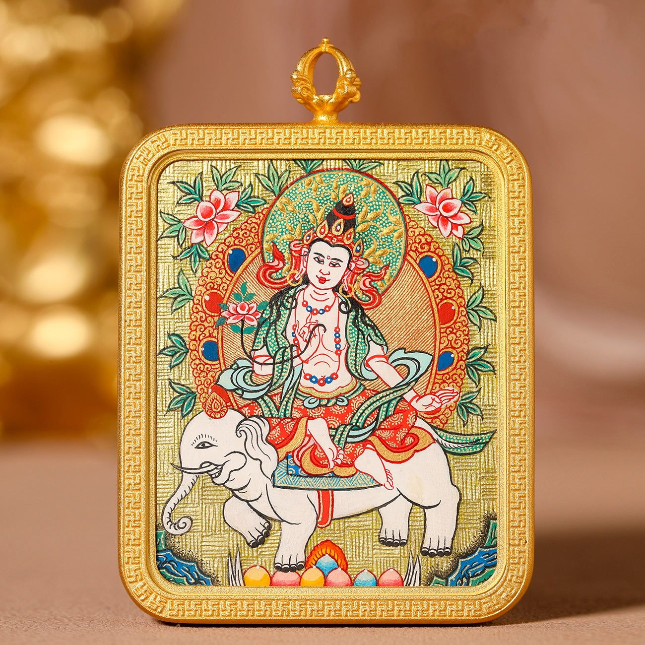 Hand-painted thangkas to protect good fortune and attract wealth.