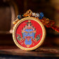 Coarse mineral sand contains blessings, auspicious heavenly mother pure hand-painted thangka pendant