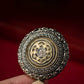Cinnabar Blessing, Destiny Fortune – Cinnabar & Silver-Inlaid Guardian Buddha Pendant