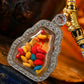 Zakiran blessing, attracting wealth and protecting the body, pure handmade thangka pendant