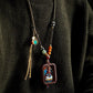 Samantabhadra's Blessing, Auspicious Year of the Snake - 2025 Snake Zodiac Samantabhadra Bodhisattva Thangka Pendant with Cinnabar
