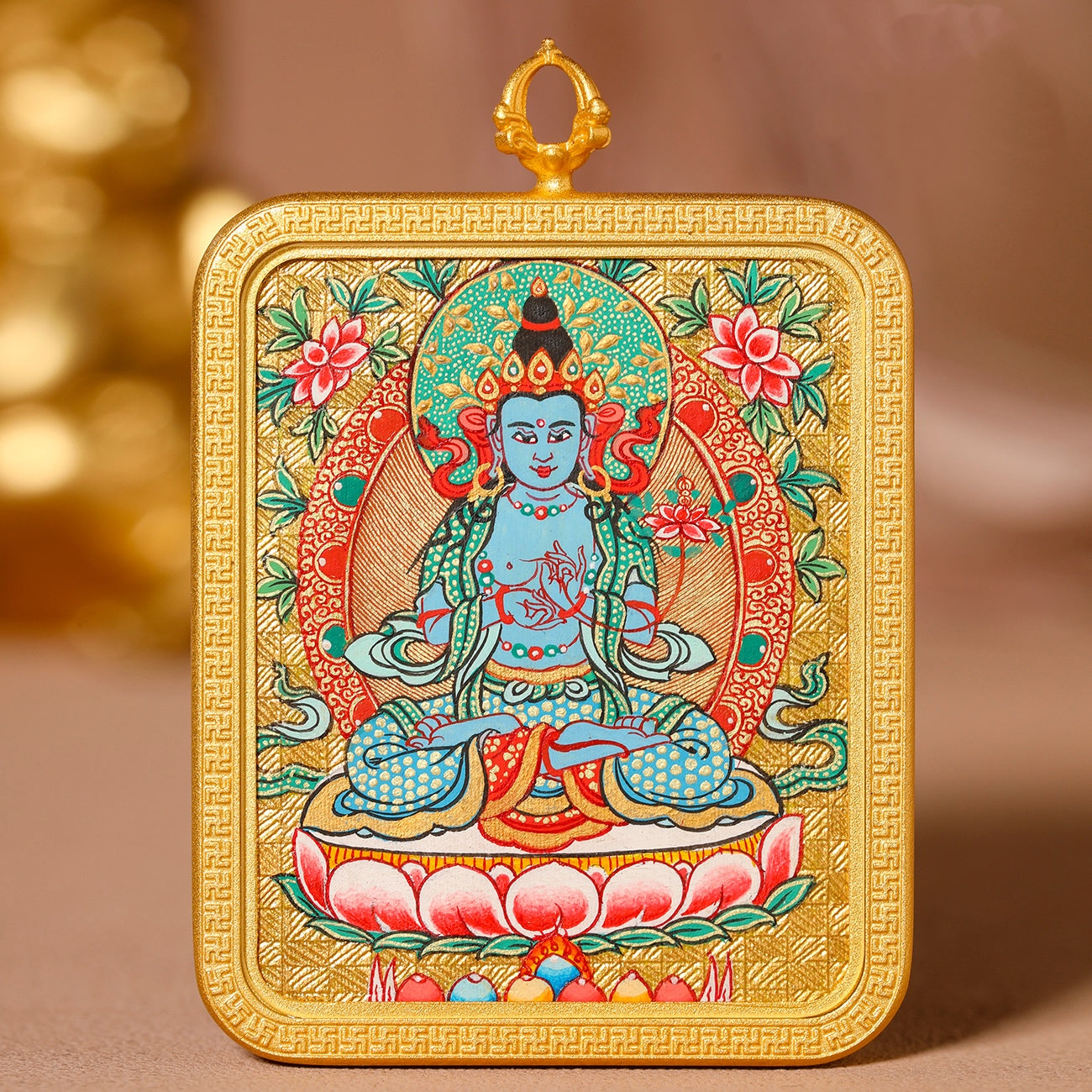 Hand-painted thangkas to protect good fortune and attract wealth.