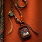 Samantabhadra's Blessing, Auspicious Year of the Snake - 2025 Snake Zodiac Samantabhadra Bodhisattva Thangka Pendant with Cinnabar