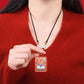 Cinnabar Blessing, Buddha's Shadow Follows, Containing Cinnabar Thangka Eight Guardian Buddha Pendant