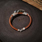Love guardian stone, labradorite cowhide bracelet