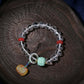 Purify the magnetic field to enhance the energy to have a good love beeswax white crystal bracelet