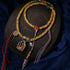 Blessed with good fortune, blessed with peace and good luck Ga Wu Box Pendant Camel Bone Multi Loop String
