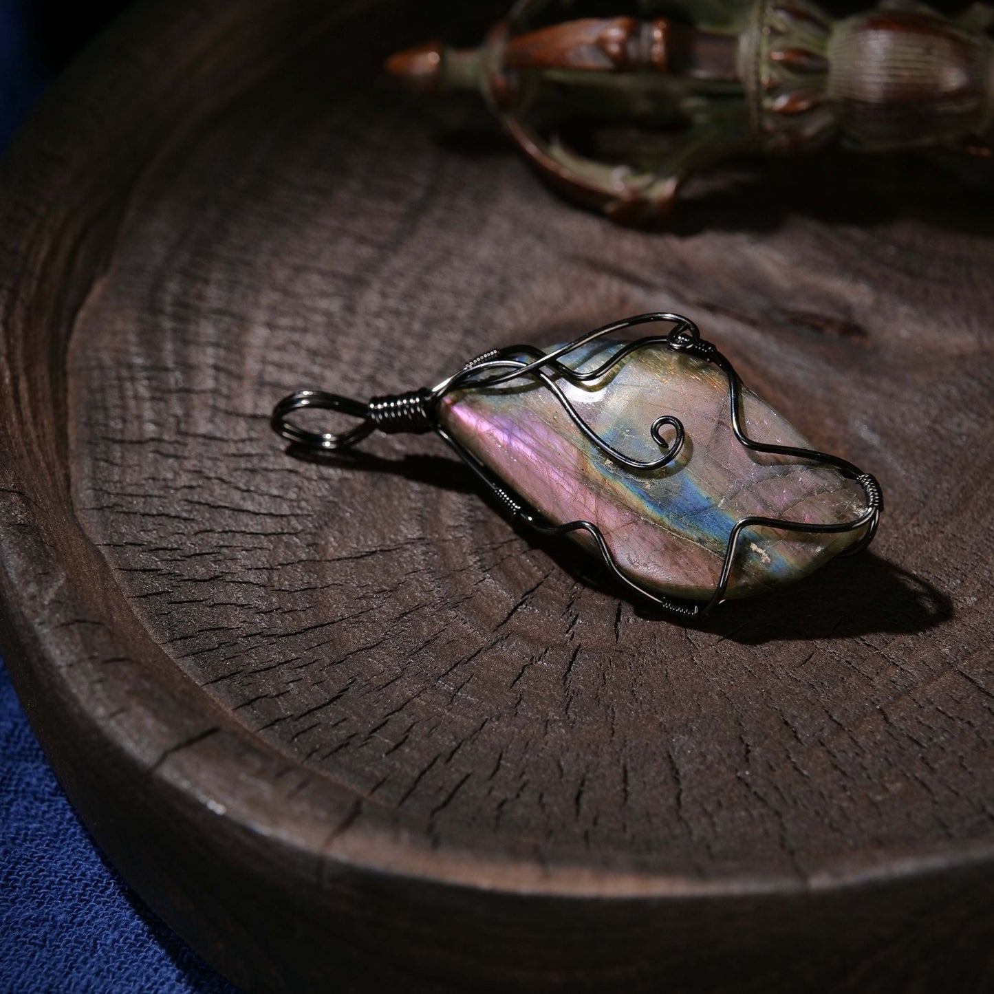 Turning Fortune, Twin Blessings A Labradorite Talisman Necklace