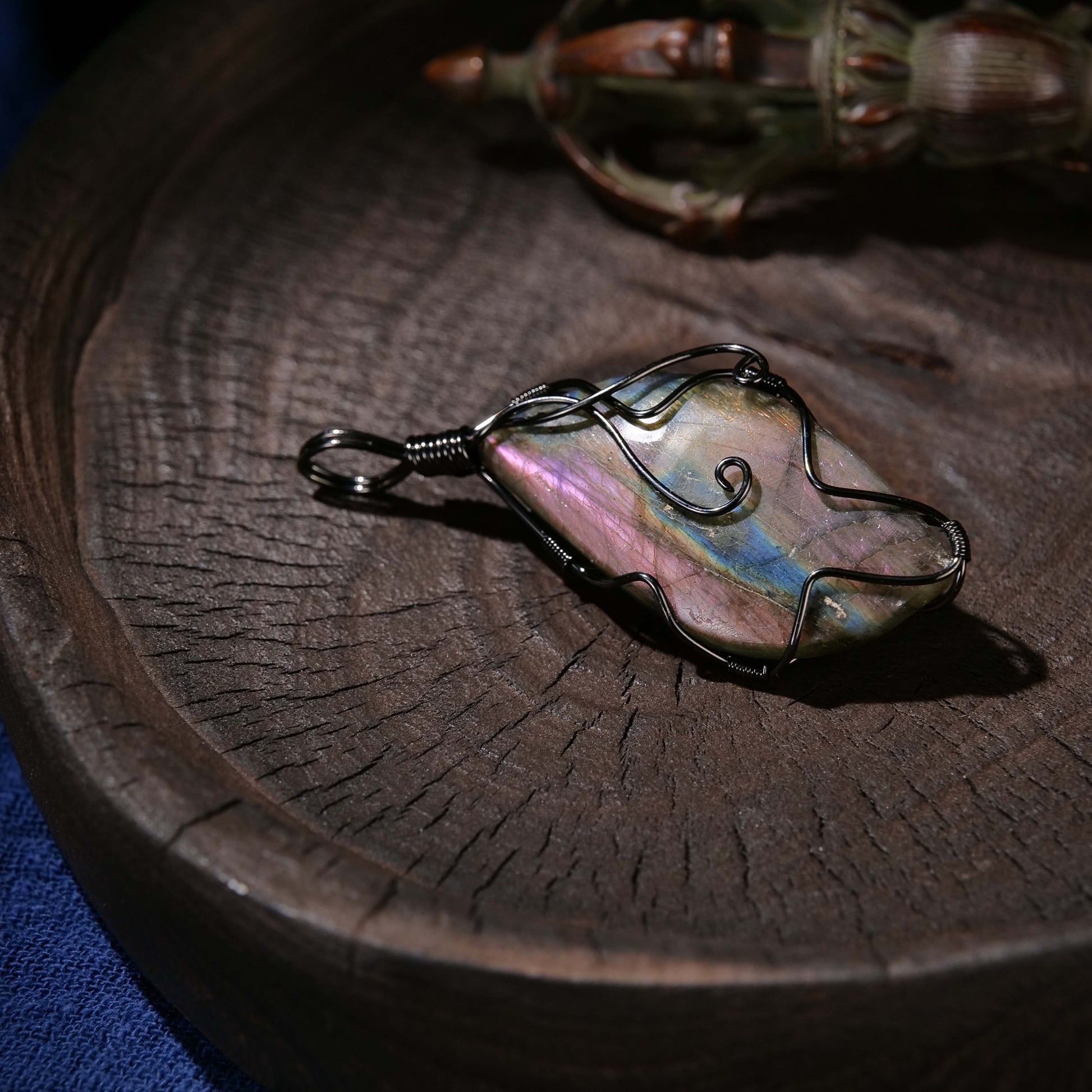 Turning Fortune, Twin Blessings A Labradorite Talisman Necklace
