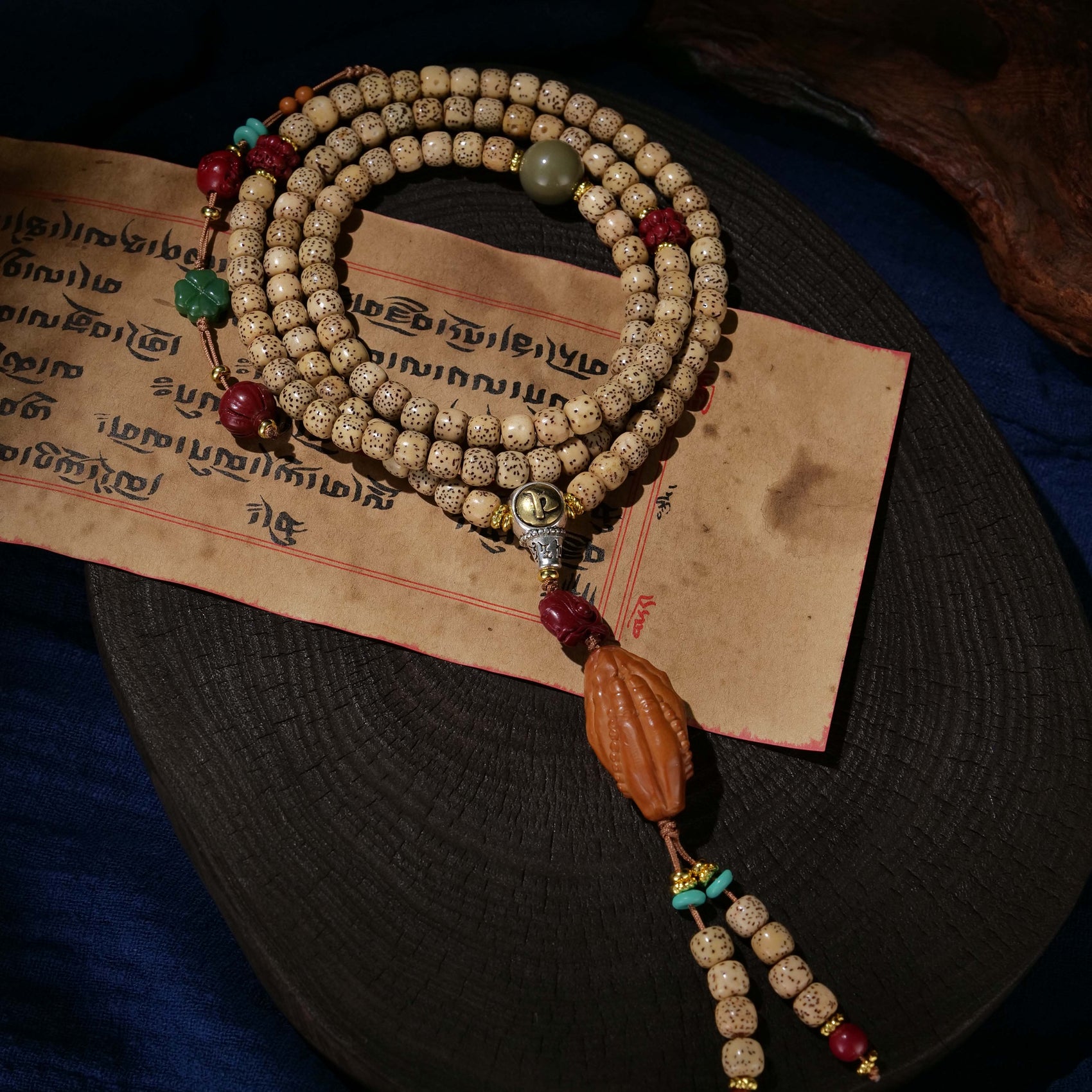 Protect Your Body and Keep You Safe, Olive Kernel Bodhi Seed Multi-Circle Neck String
