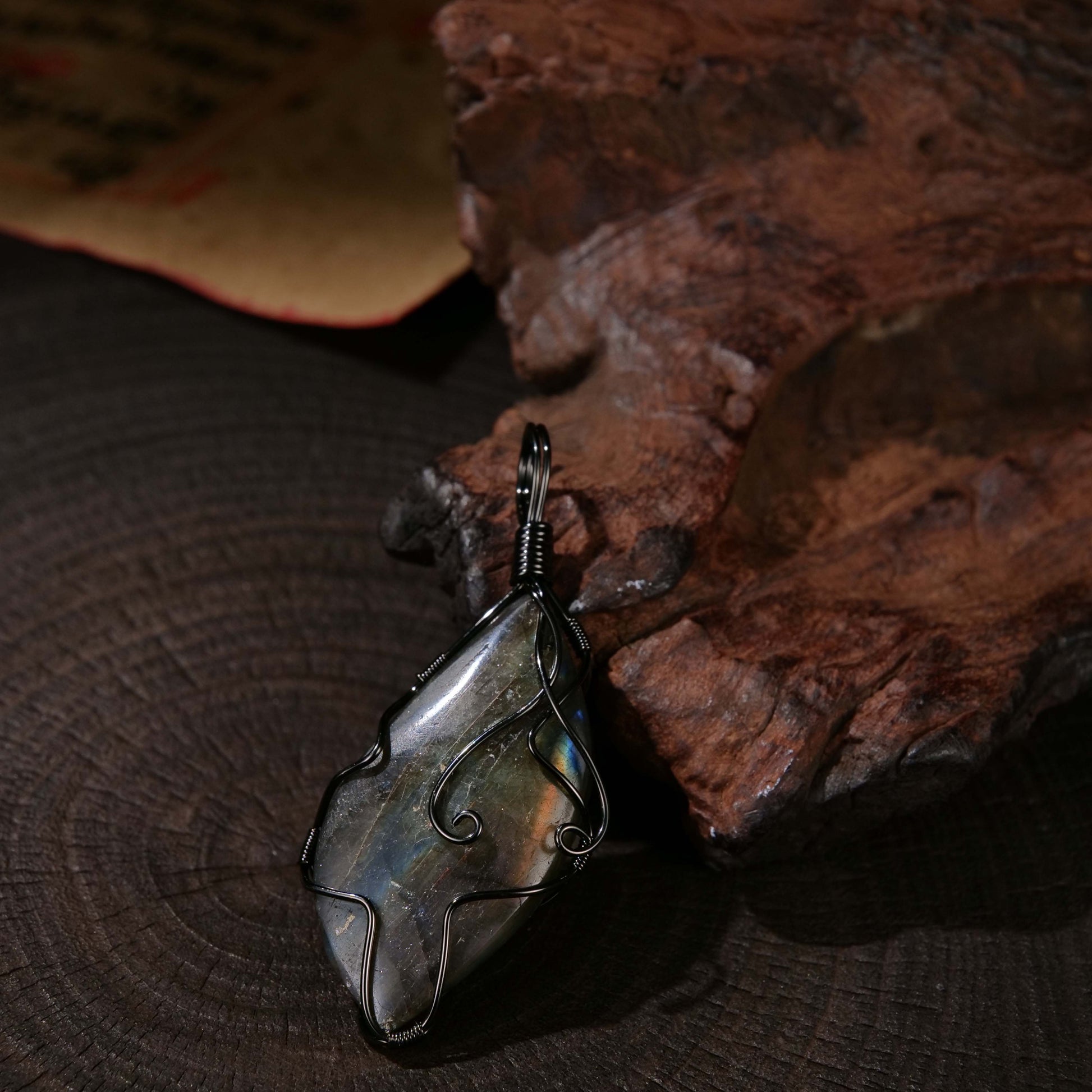 Turning Fortune, Twin Blessings A Labradorite Talisman Necklace