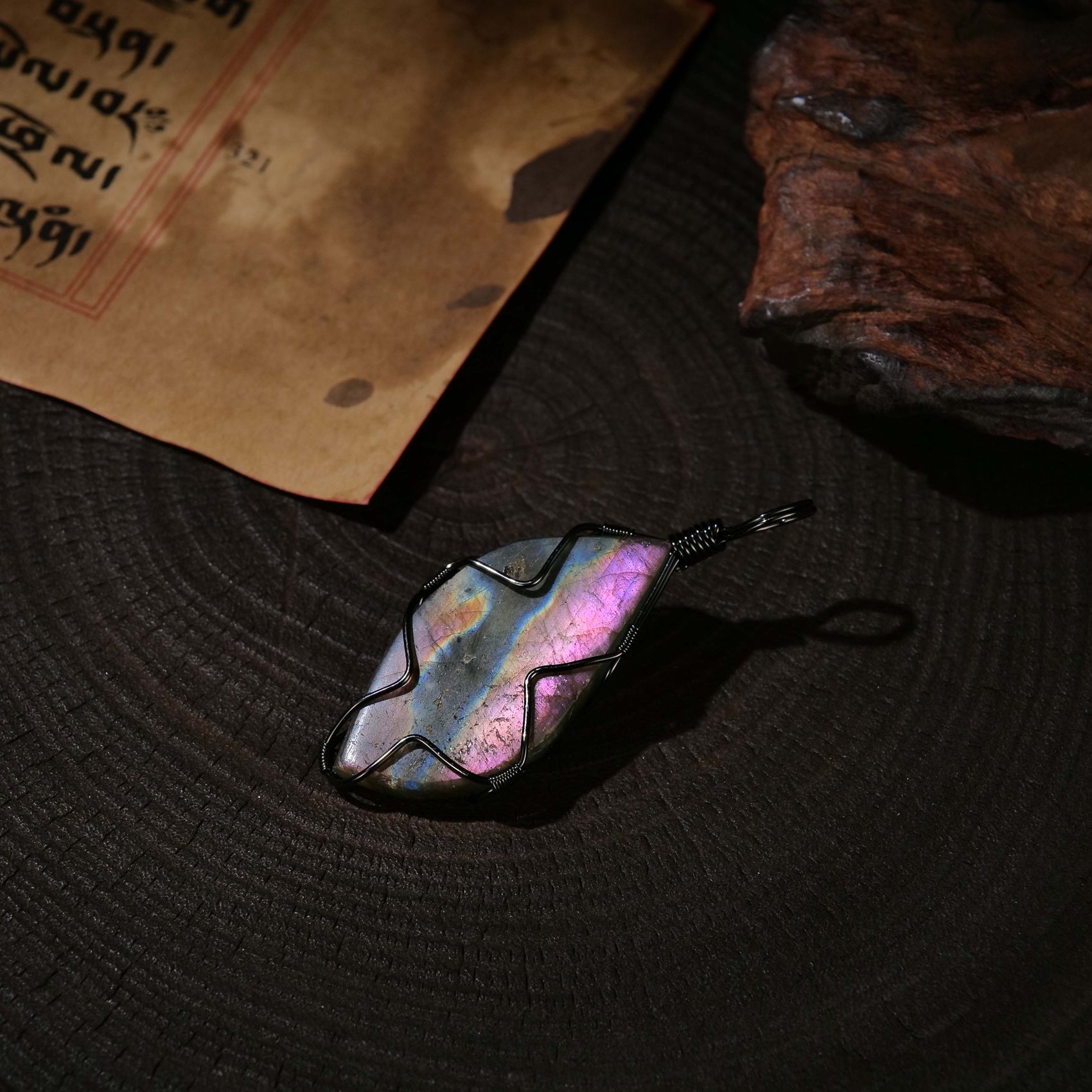 Turning Fortune, Twin Blessings A Labradorite Talisman Necklace