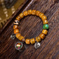 Color Charm Camel Bone Bracelet – Tibetan Mala with Ritual Amulet