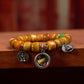 Color Charm Camel Bone Bracelet – Tibetan Mala with Ritual Amulet