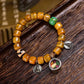 Color Charm Camel Bone Bracelet – Tibetan Mala with Ritual Amulet