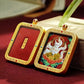 Vermilion Blessings, Constant Fortune - Traditional Thangka Talisman of Your Guardian Buddha