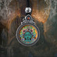 Fortune, fortune, S925 sterling silver hot tribute hand-painted miniature God of Fortune small thangka rotating pendant pendant