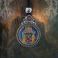 Fortune, fortune, S925 sterling silver hot tribute hand-painted miniature God of Fortune small thangka rotating pendant pendant